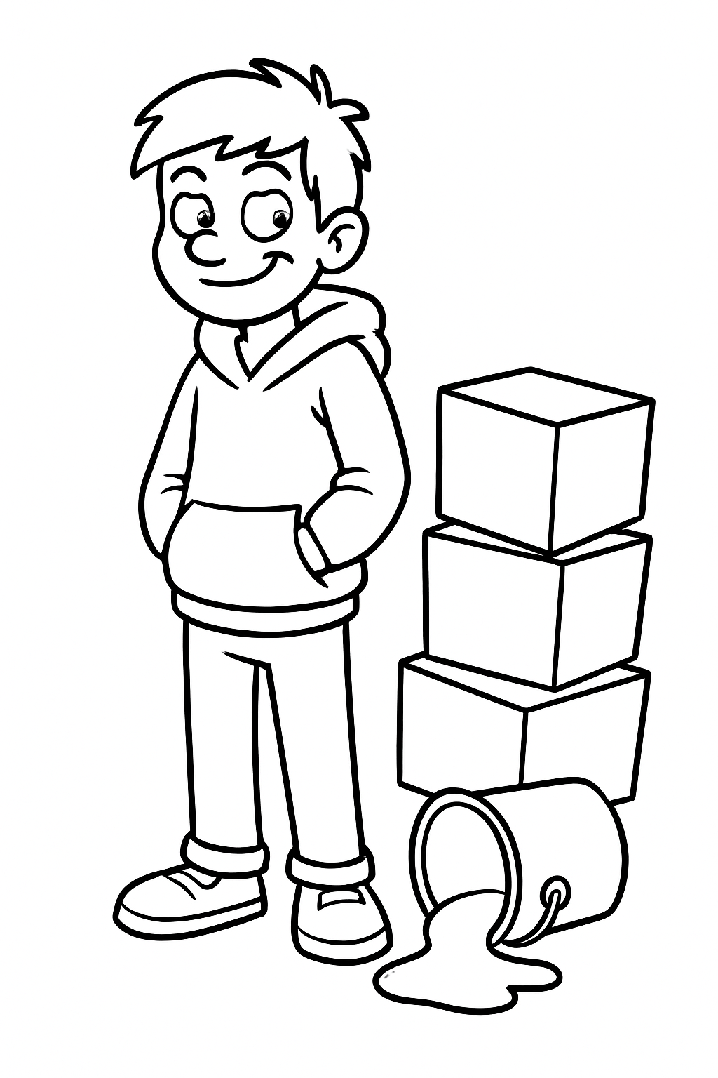 Line drawing of Murphy, to colour in