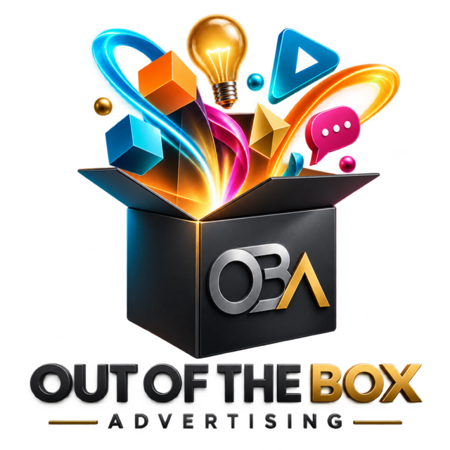 Out of the Box Advertising — ideas bursting out of a black box